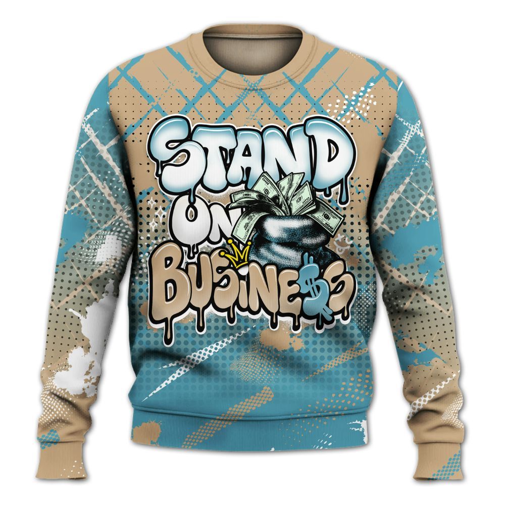 Sweatshirt To Match H-Town 11s - Halftone Stand Business Dripping All Over Print