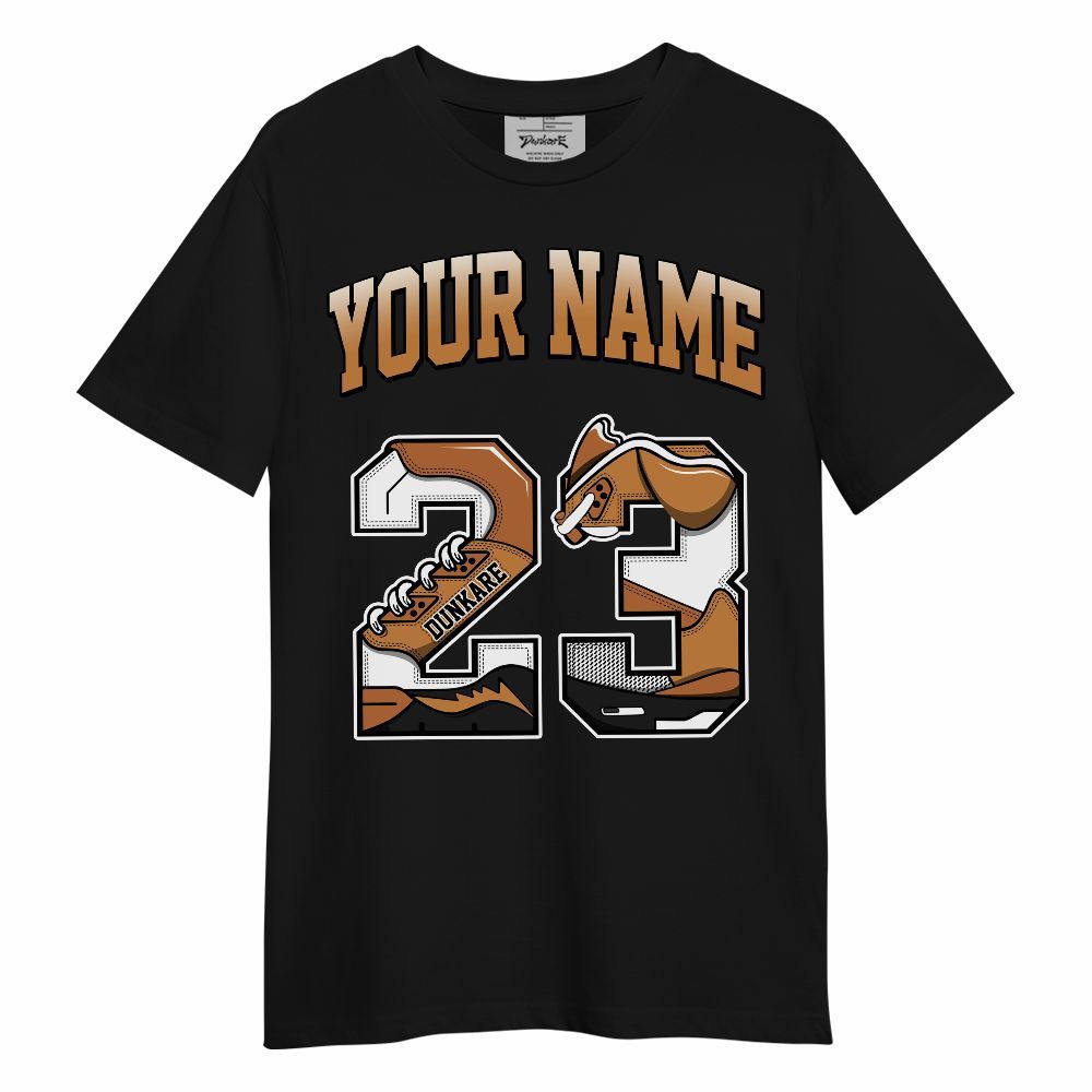 Shirt To Match Dunk Low Nature Wheat Suede Custom Name Number 23 5s Unisex Shirt