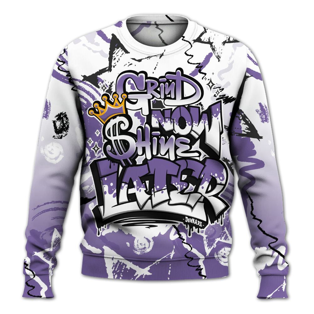 Sweatshirt To Match Dunk Low Black Raspberry - Grind Shine Later Drip All Over Print