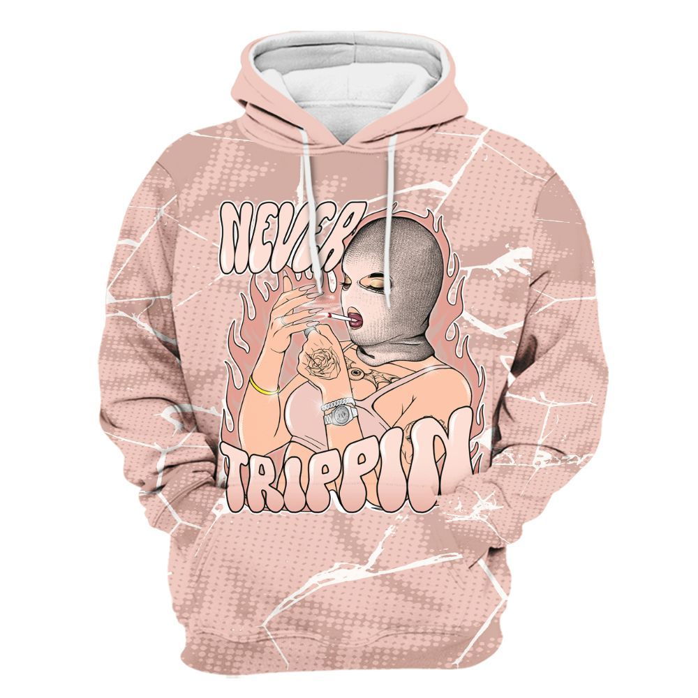 Hoodie To Match Low Legend Pink 11s - Ne'er Trippin' Unique Crack All Over Print