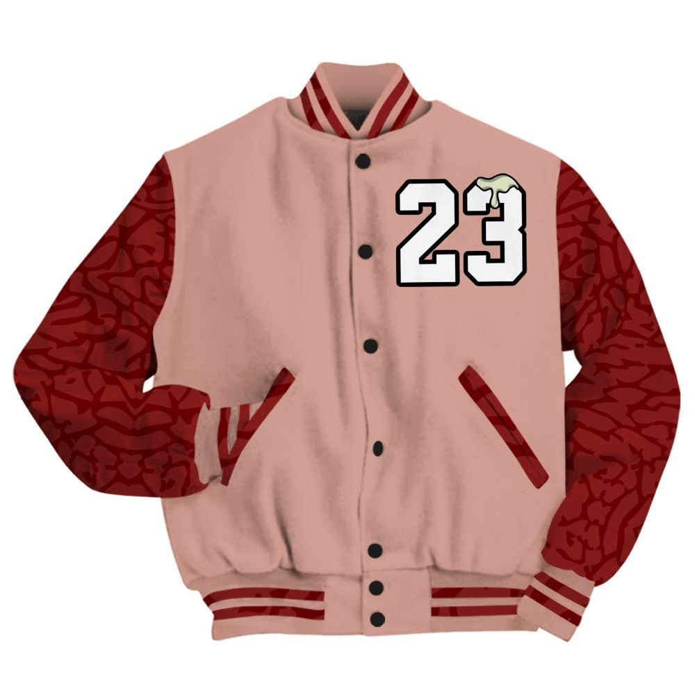 Varsity Jacket To Match Valentines Day 3s Shirt - Custom Name Number 23 Drip All Over Print