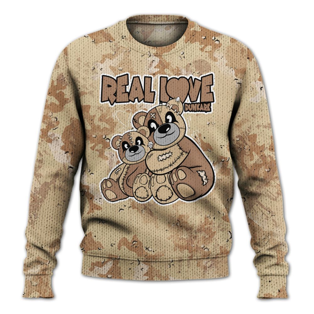 Knitted Sweater To Match Desert Camo 3s - Sincere Fondness Bear