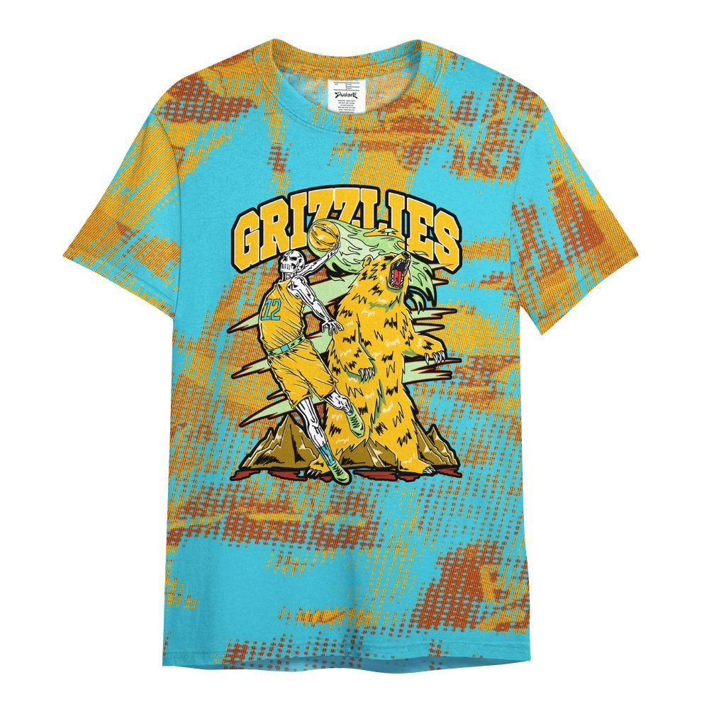 Shirt To Match SB Dunk Di'Orr Greenwood - Grizzly Bear Skeleton Brown Sugar All Over Print