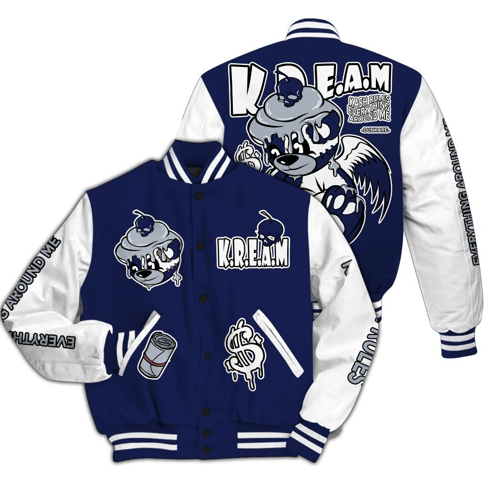 Varsity Jacket To Match Midnight Navy 11s - Loot Bear All Over Print