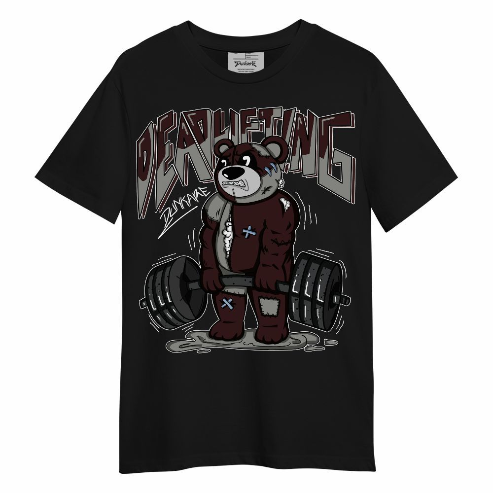 Shirt To Match Burgundy 5s - Deadlifting Bear Unisex Shirt