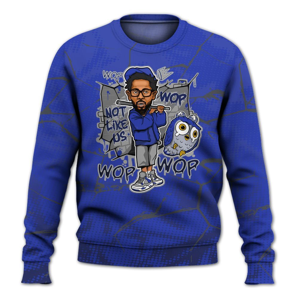 Sweatshirt To Match Air Max Plus Black Racer Blue - None Like ComptonCity Graphic Crack All Over Print