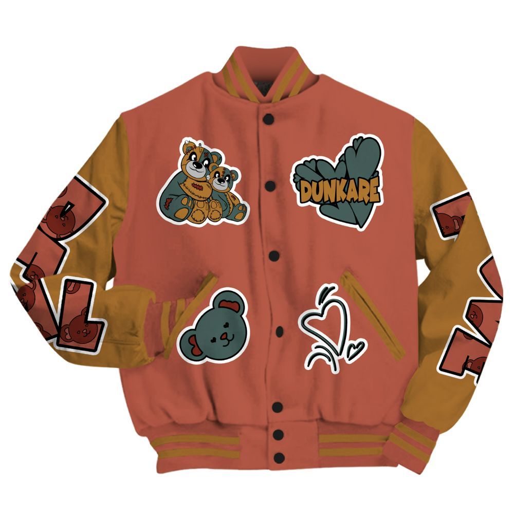 Varsity Jacket To Match SB Dunk Low Pro Burnt Sunrise - Sincere Fondness Bear All Over Print