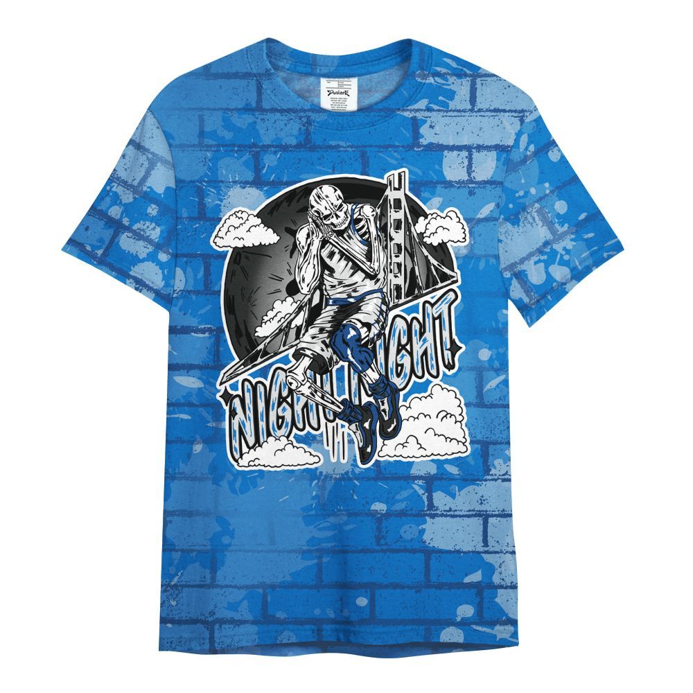 Shirt To Match Blueberry 12s - Seeya Skeleton Brick All Over Print