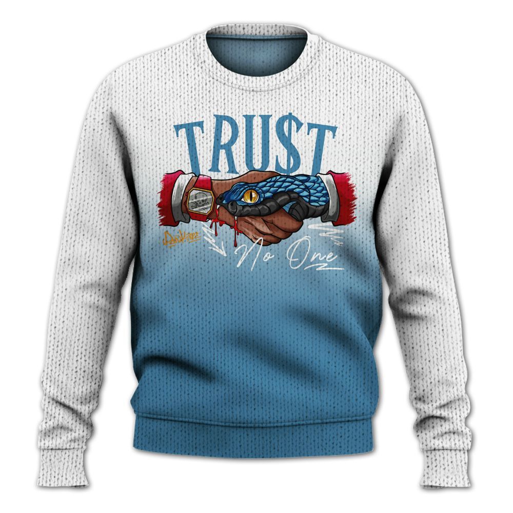 Knitted Sweater To Match GS Messy Room 4s - Snake Trust No One Drip