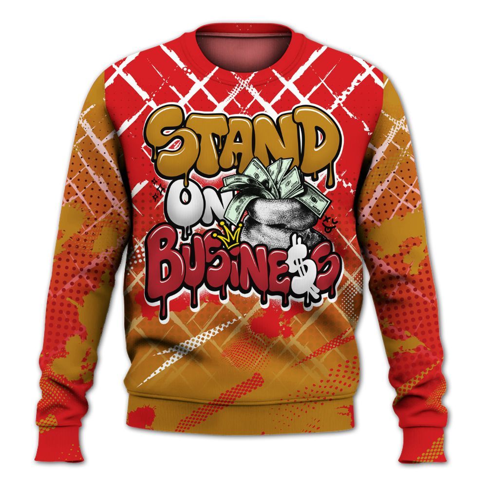 Sweatshirt To Match Scoot Zeros Retro Portland - Halftone Stand Business Dripping All Over Print