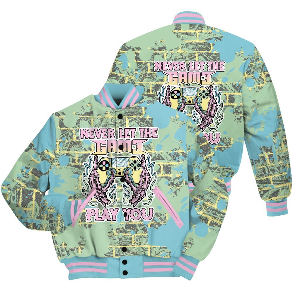 Varsity Jacket To Match SB Dunk Low Visty Shirt - PlayGame Skull Brick All Over Print