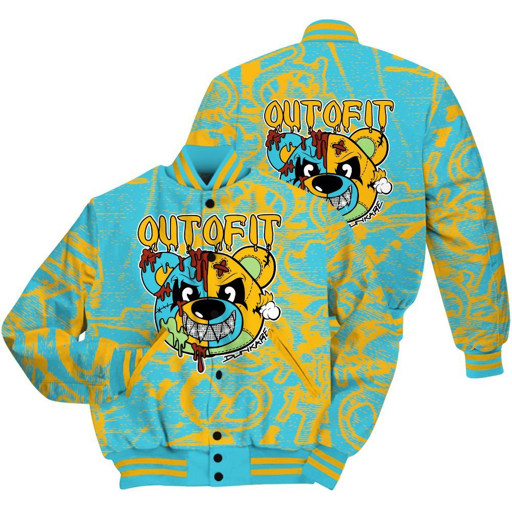 Varsity Jacket To Match SB Dunk Di'Orr Greenwood Shirt - Out Of It Bear Avant-Garde All Over Print