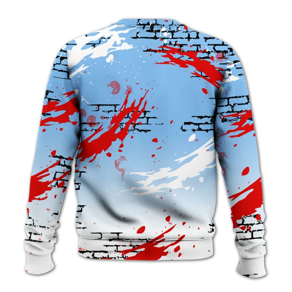 Sweatshirt To Match University Blue 5s - Values Of Loyalty Drip All Over Print