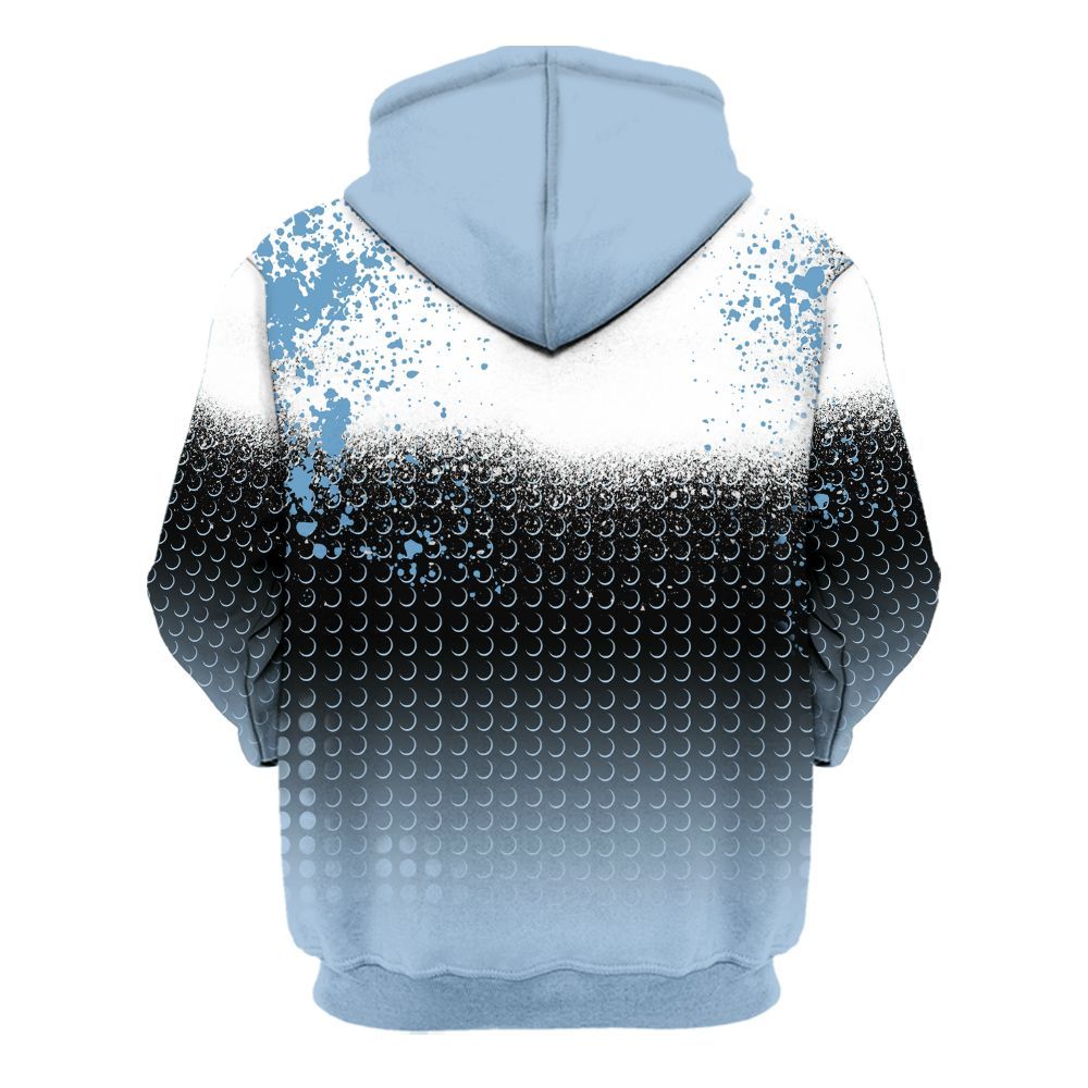 Hoodie To Match High University Blue 1s - Halftone Time Is Money All Over Print