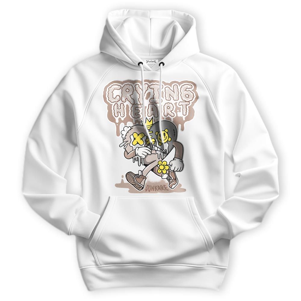 Sweatshirt To Match OG Latte 1s Hoodie - Crying Broken Heart Graphic Hoodie Unisex