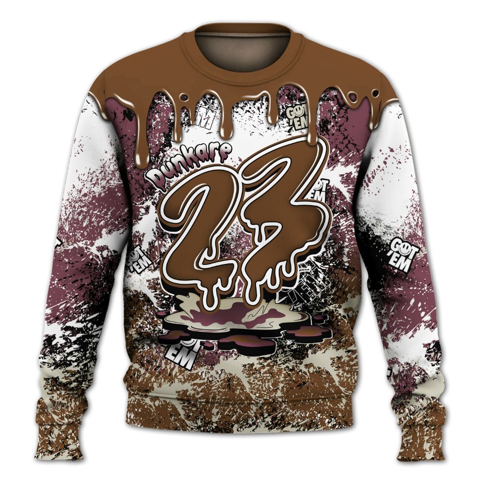 Sweatshirt To Match Archaeo Brown 3s - Dripping 23 Drip All Over Print