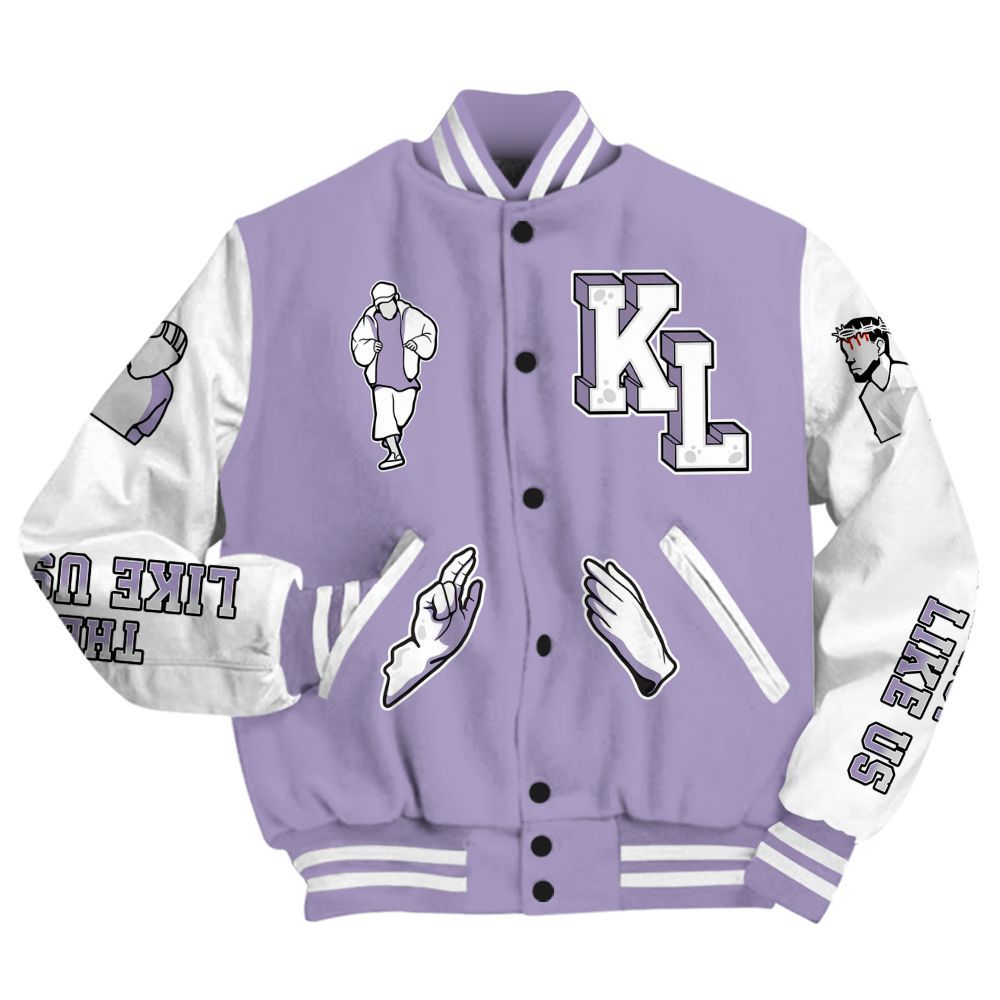 Varsity Jacket To Match Low Pure Violet 11s - Dislike Us Graphic All Over Print