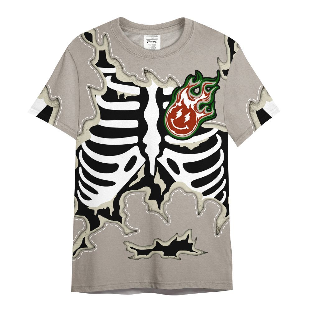 Shirt To Match El Grito 5s - Skeleton Smiley Face All Over Print