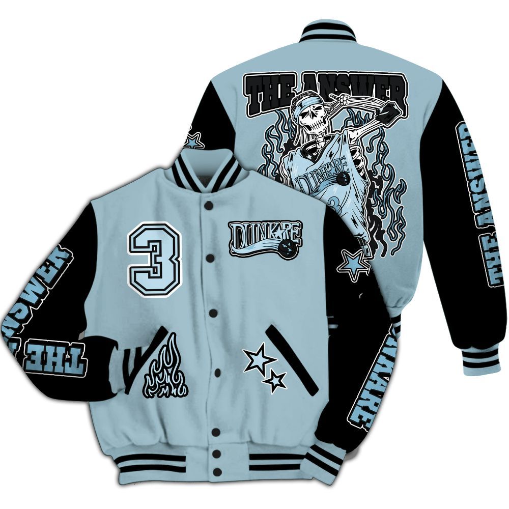 Varsity Jacket To Match Chambray 7s - Allen Answer Skeleton All Over Print