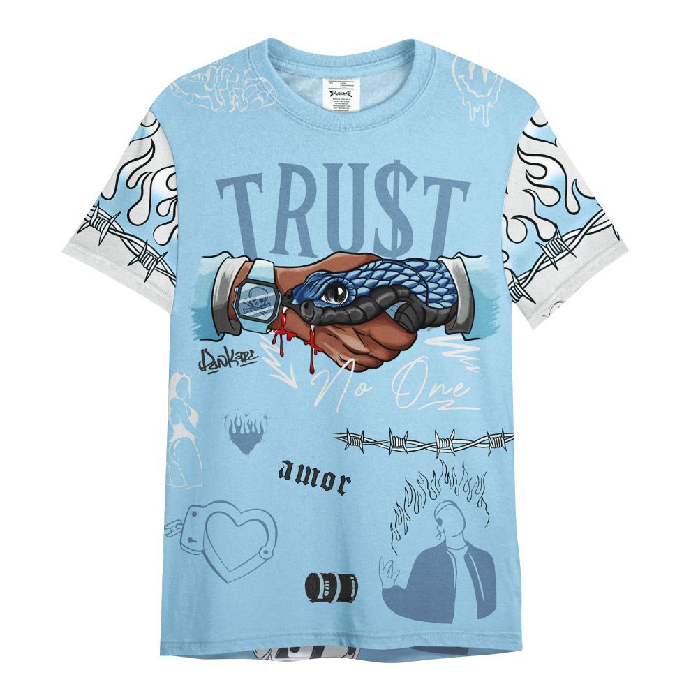 Shirt To Match Legend Blue 11s - Snake Trust No One All Over Print