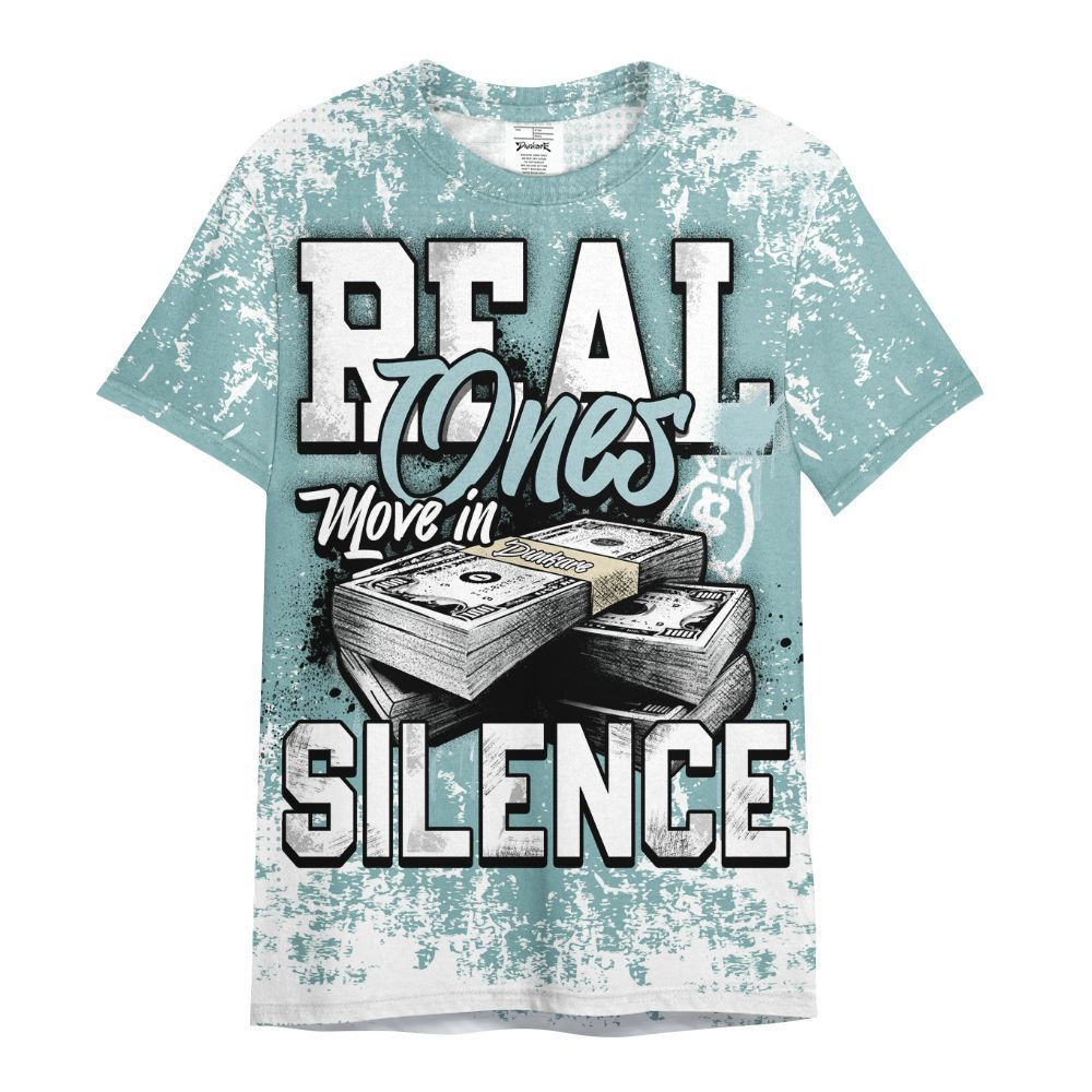 Shirt To Match Dunk Low Glacier Blue Pale Ivory - Move In Silence Money Street Retro All Over Print