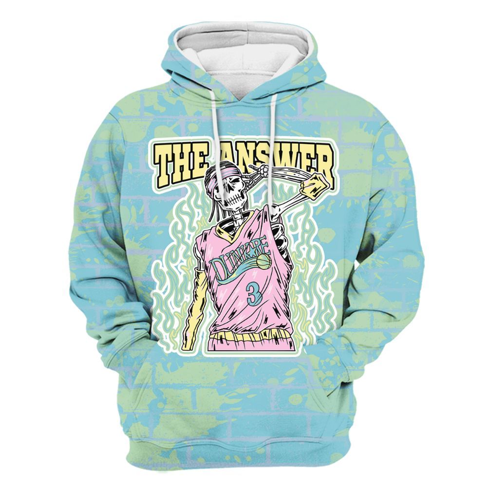 Hoodie To Match SB Dunk Low Visty - Allen Answer Skeleton Brick All Over Print