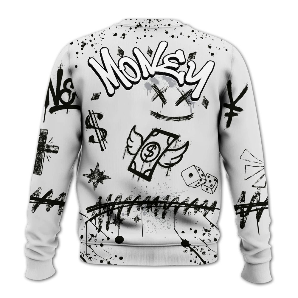 Sweatshirt To Match Baroque Brown 12s - Everybody Paid In Full Crayon All Over Print