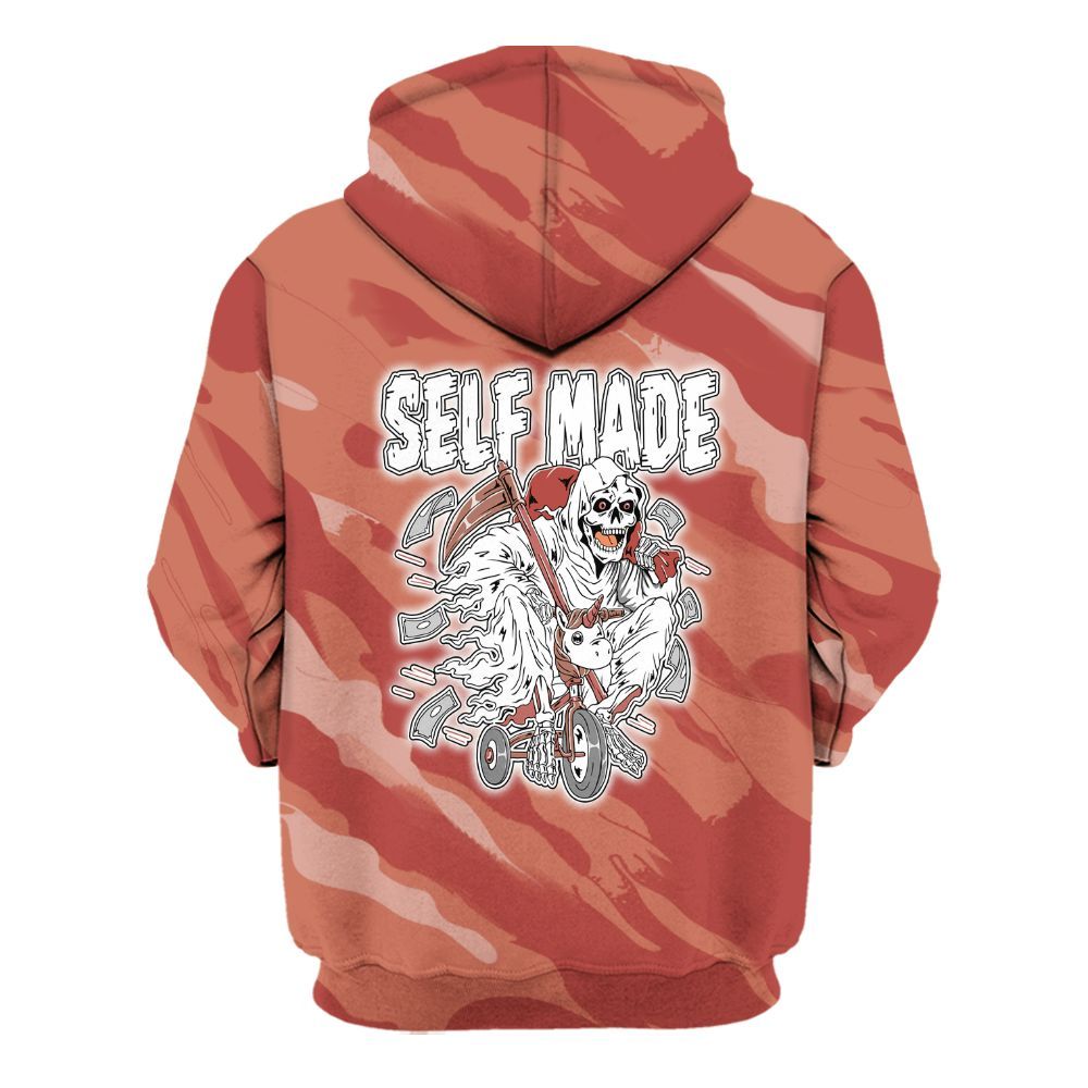 Hoodie To Match Dune Red 13s - Self Make Skeleton Colored All Over Print