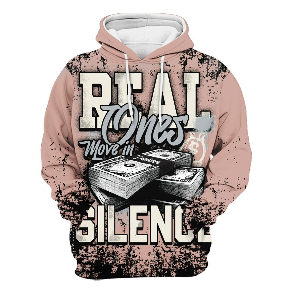 Hoodie To Match Air Force Low 1 Arctic Orange - Move In Silence Money Street Retro All Over Print