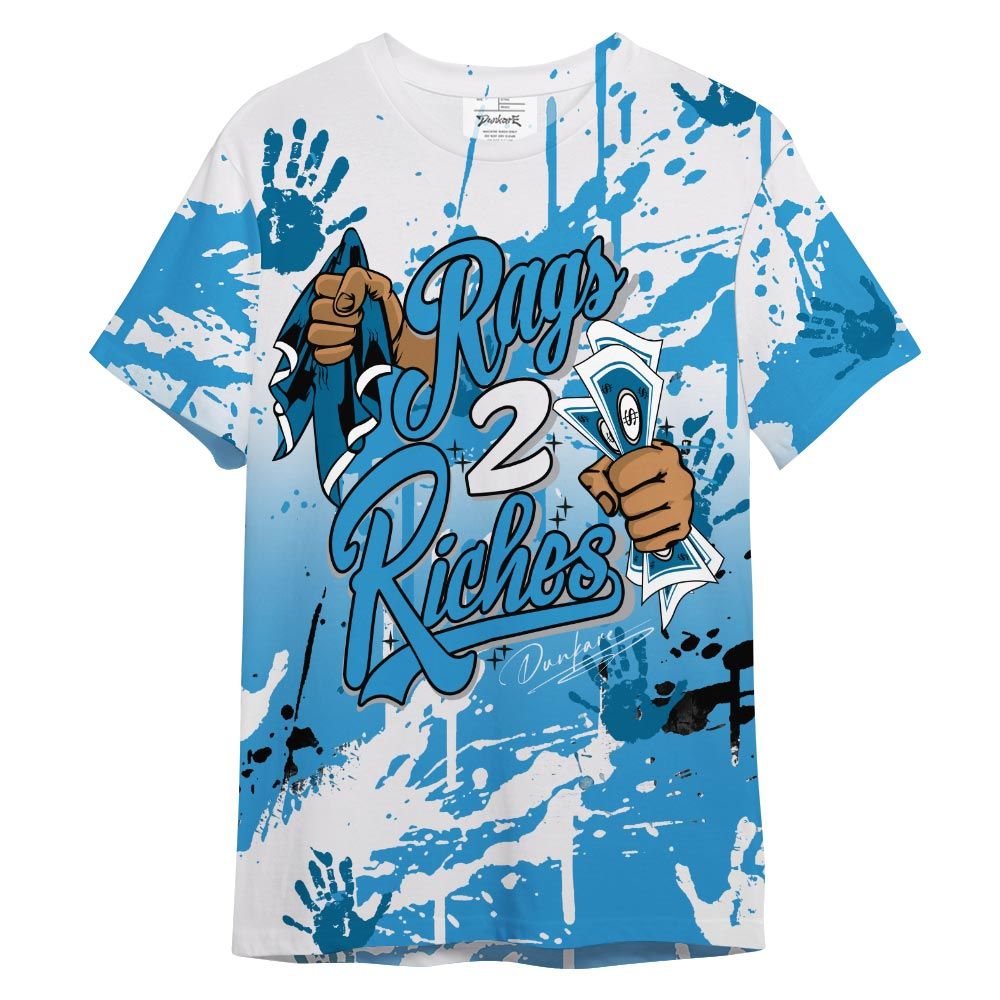 Shirt To Match Shirt Streetwear Rag 2 Riches, Powder Blue 9s T-- To Match Sneaker Powder Blue 9s Graphic Tee NCT