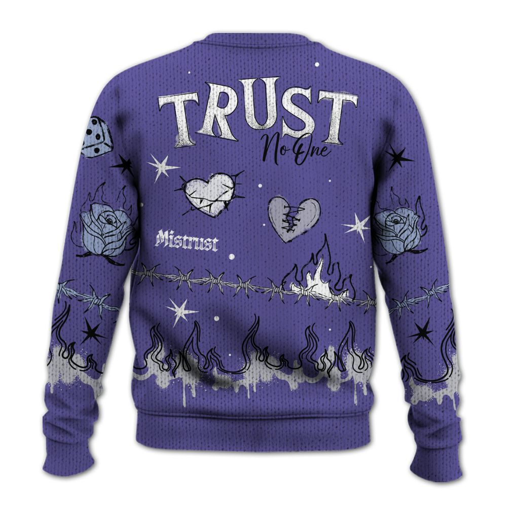 Sweater To Match Lakeshow 4s - Trust No One Snake-Bite Doodle Crayon Graphic