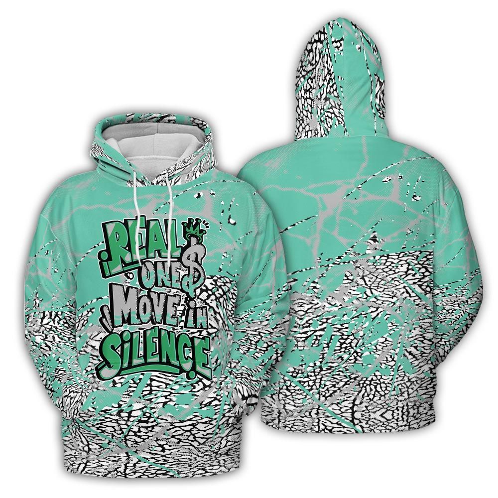Hoodie To Match Black Green Glow 3s Hoodie - Ones Move In Silence Graphic Profound Hoodie Unisex
