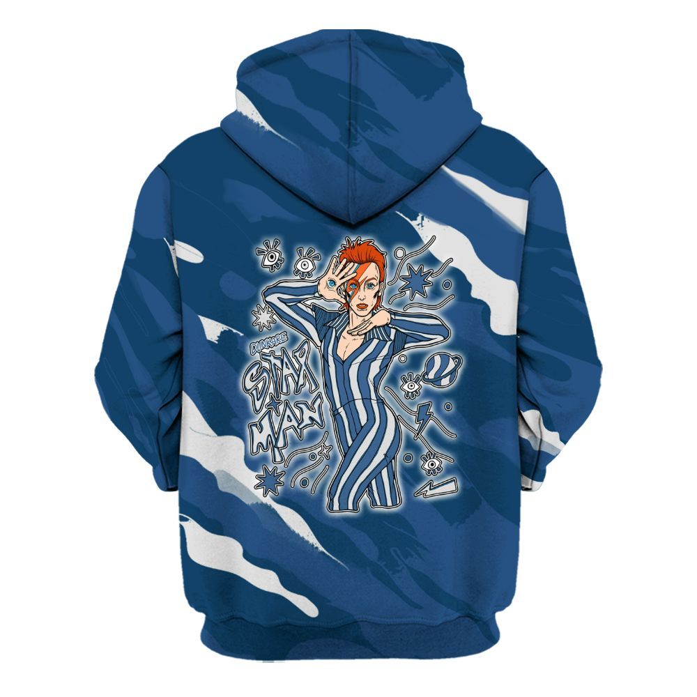 Hoodie To Match High OG Midnight Navy 1s - Starmans Graphics Colored All Over Print