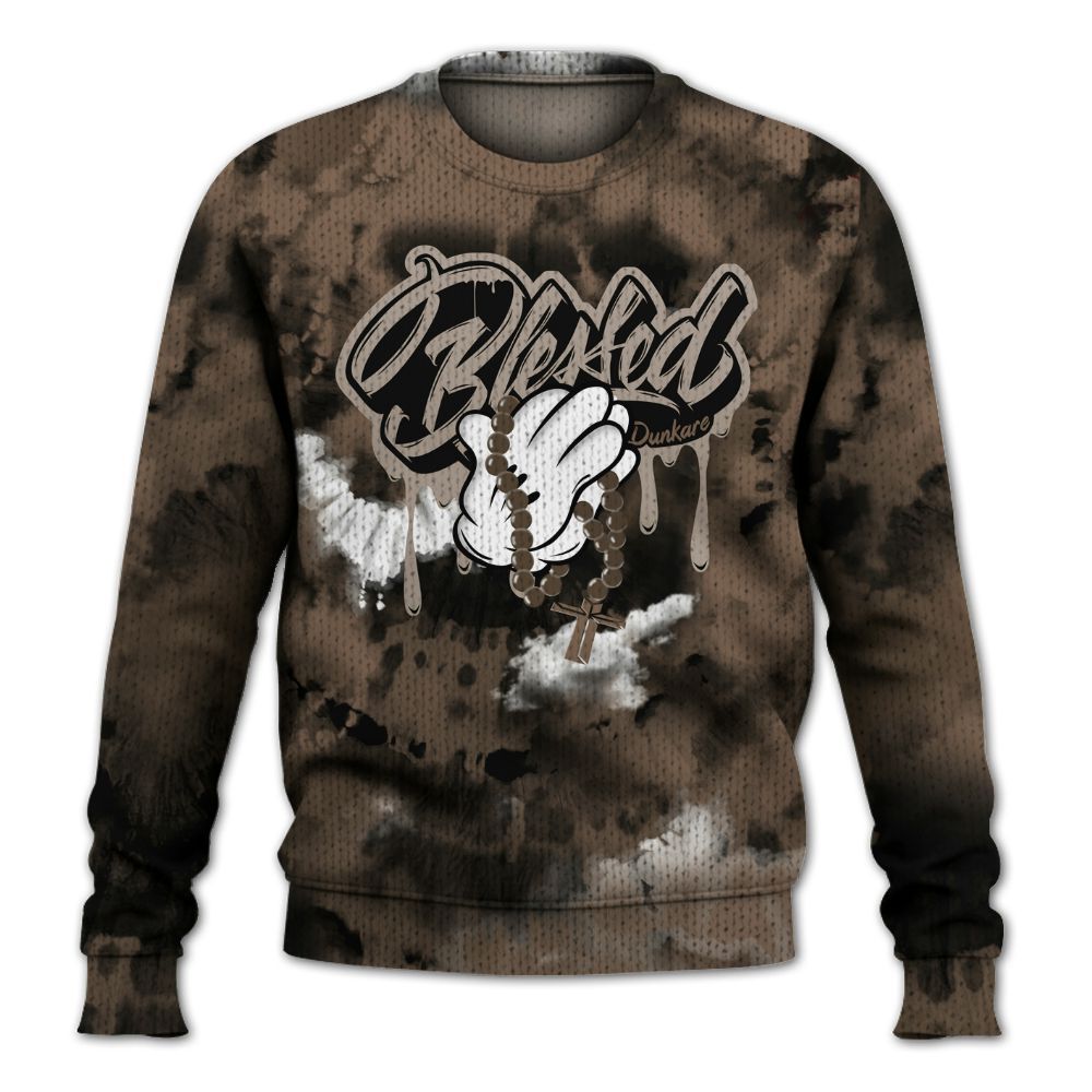 Knitted Sweater To Match Dark Mocha Jack - God Blessed Tie Dye