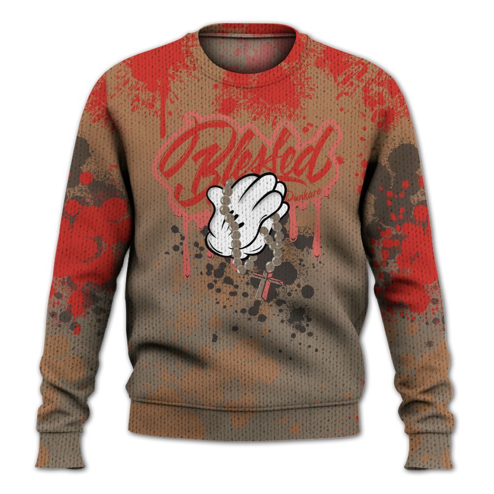 Knitted Sweater To Match Air Max Rocky Distressed - God Blessed Ink Drip