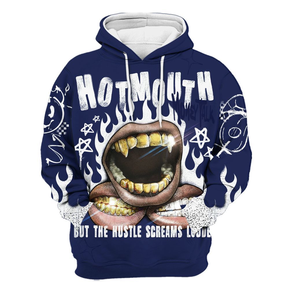 Hoodie To Match Midnight Navy 11s - Mouth Burning Street Style All Over Print