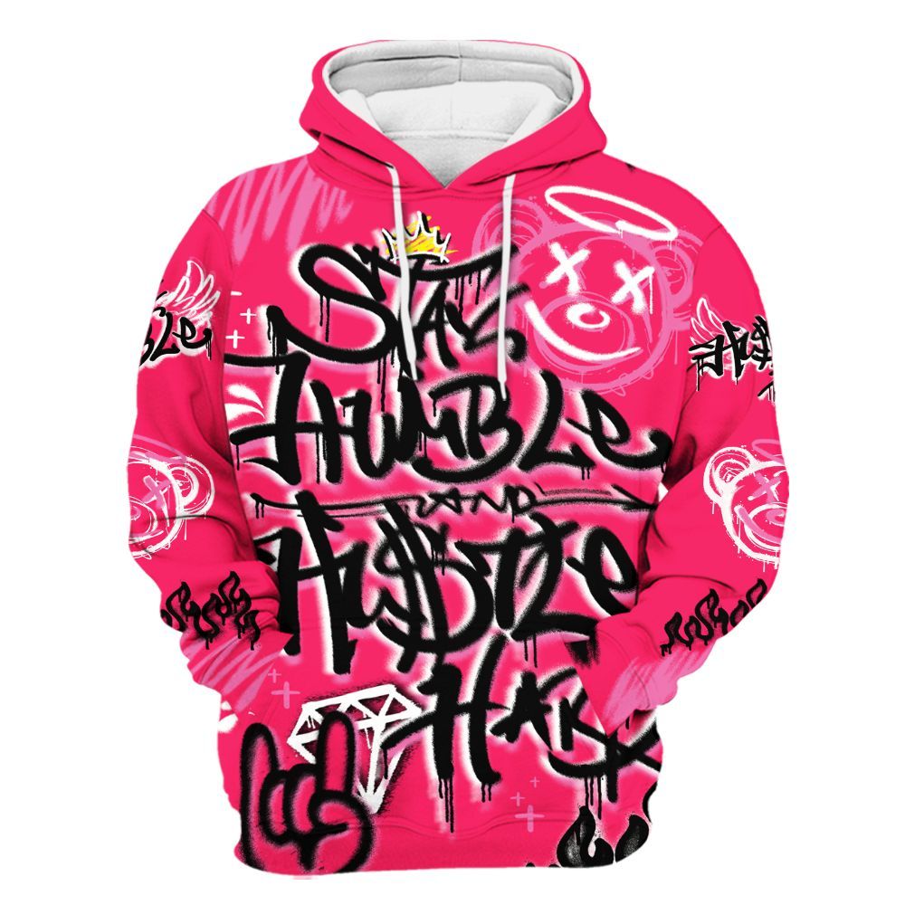 Hoodie To Match Air VaporMax Plus Triple Pink - Humble Drip Streetwear Graffity All Over Print