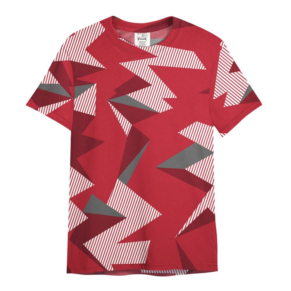 Shirt To Match Red Flint 13s - Geometric Camouflage Pattern All Over Print