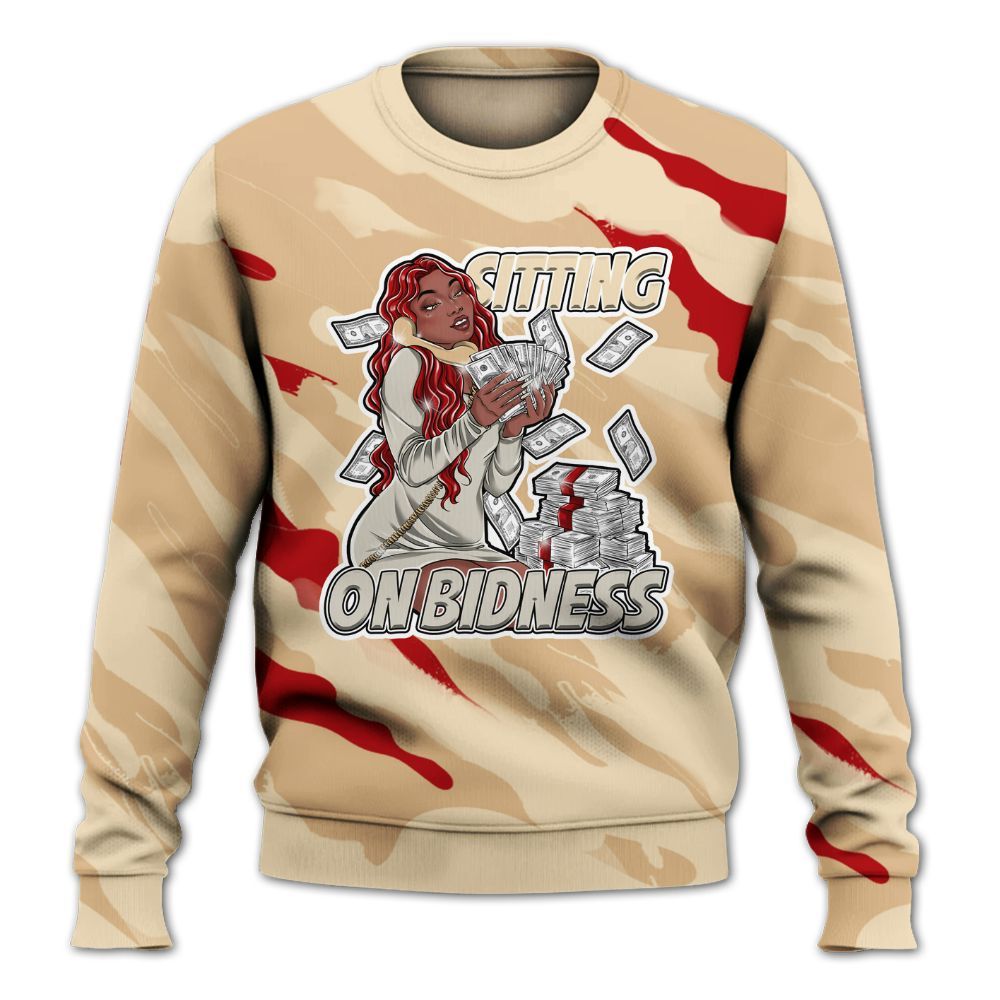 Sweatshirt To Match Dunk Low Strawberry Waffle - Bidness Colored All Over Print