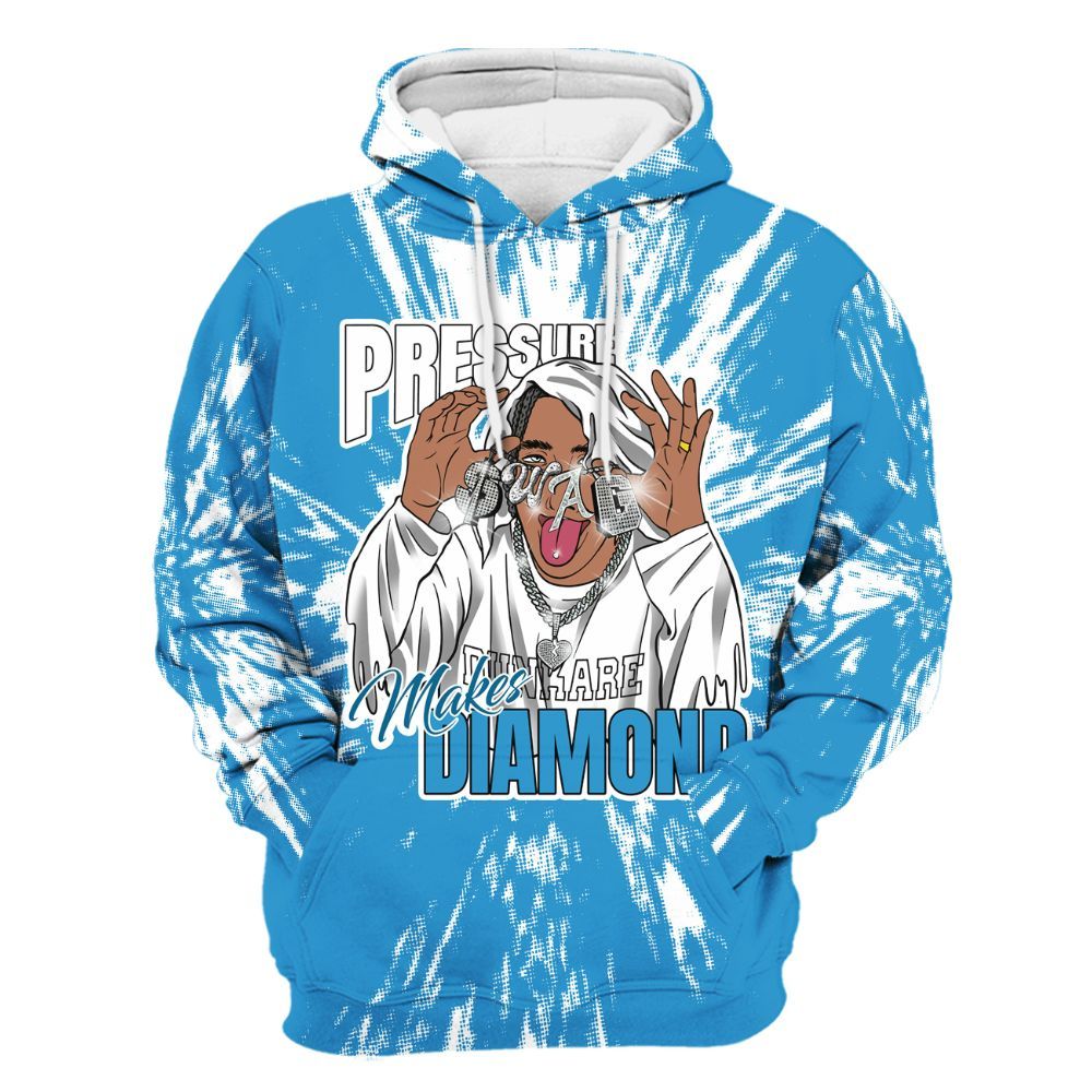 Hoodie To Match Powder Blue 9s - Pressures Makes Hoodie To Match Lux All Over Print