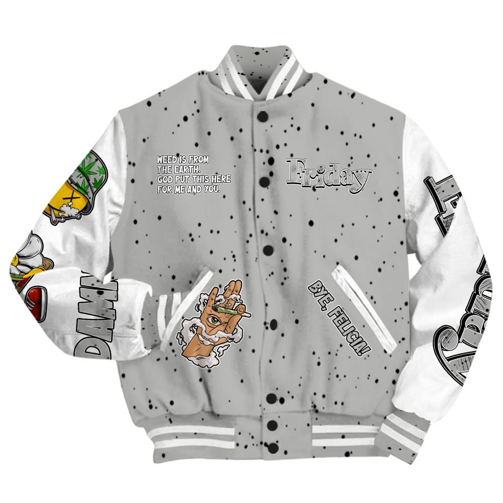 Varsity Jacket To Match Retro White Oreo 4s - Friday Sneaker Stress Style All Over Print