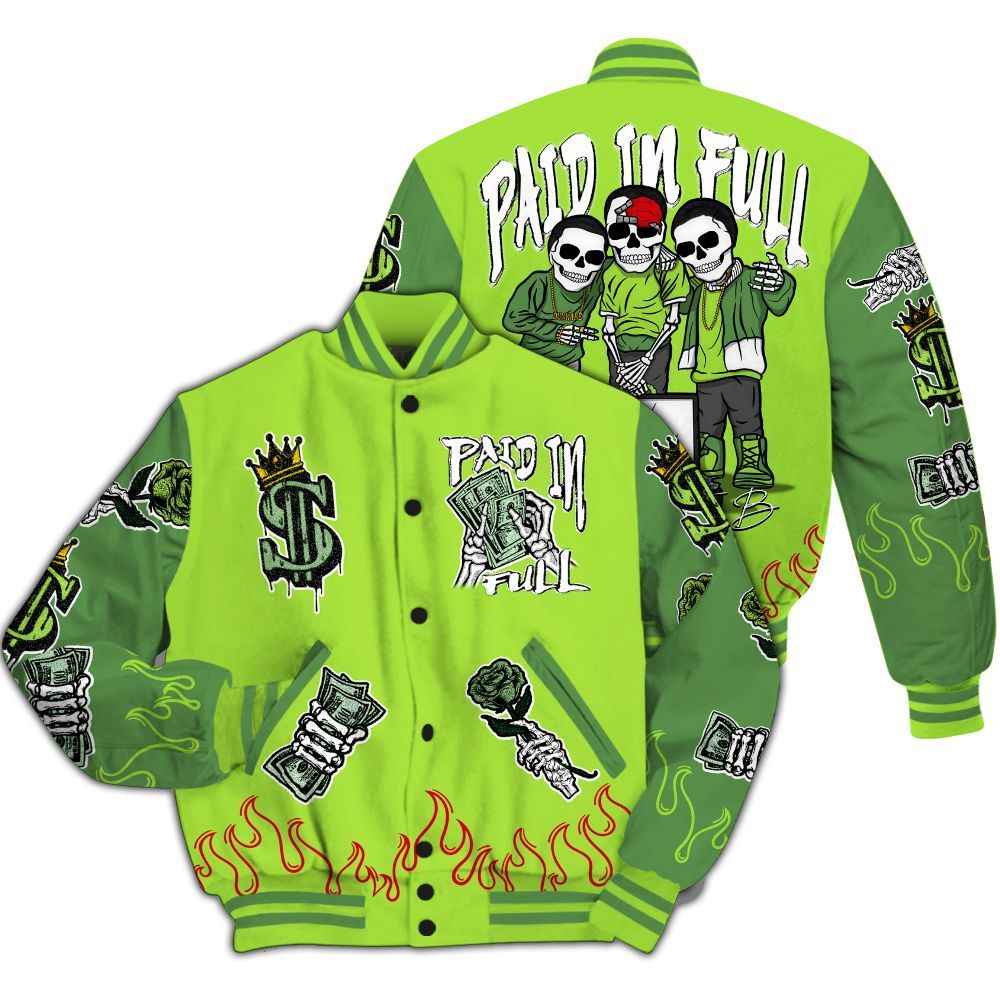 Varsity Jacket To Match Kobe 6 SE Grinch - Fire Everybody Paid In All Over Print