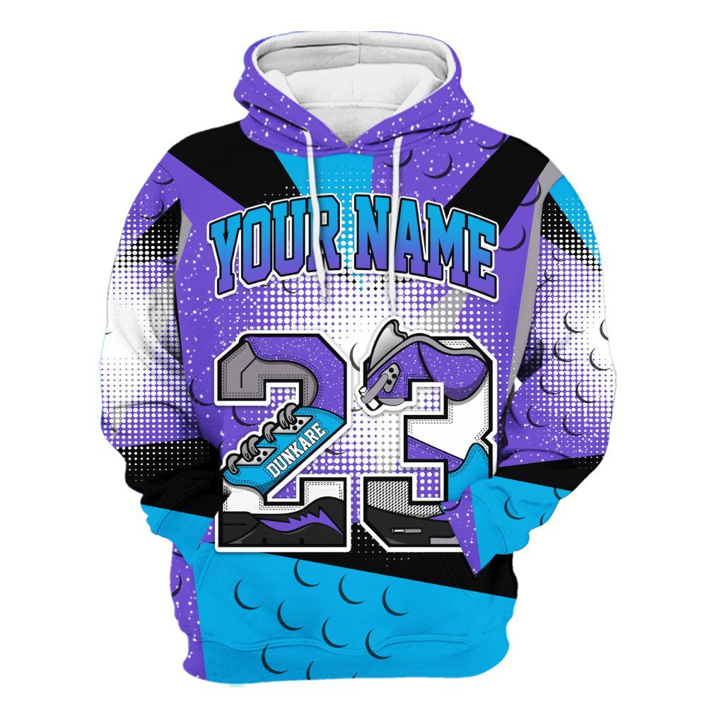 Hoodie To Match Retro Aqua 8s - Custom Name 23 5s All Over Print