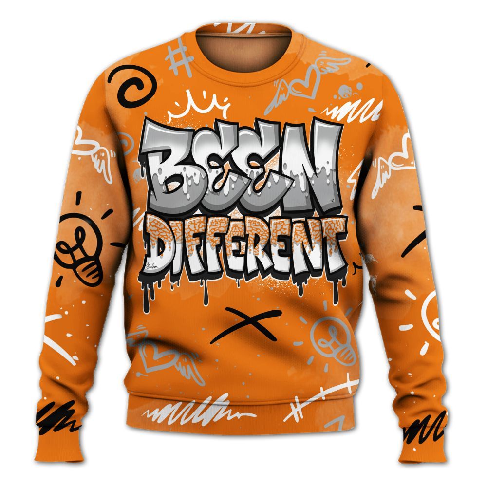 Sweatshirt To Match Orange Citrus 3s - Drip Been Di2ferent All Over Print