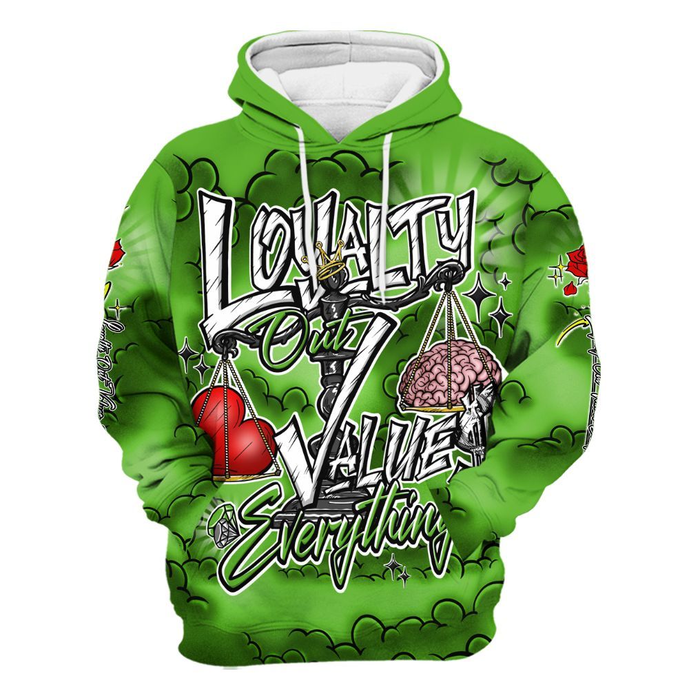 Hoodie To Match Air Foamposite One Volt - Loyalty Wins Everything All Over Print
