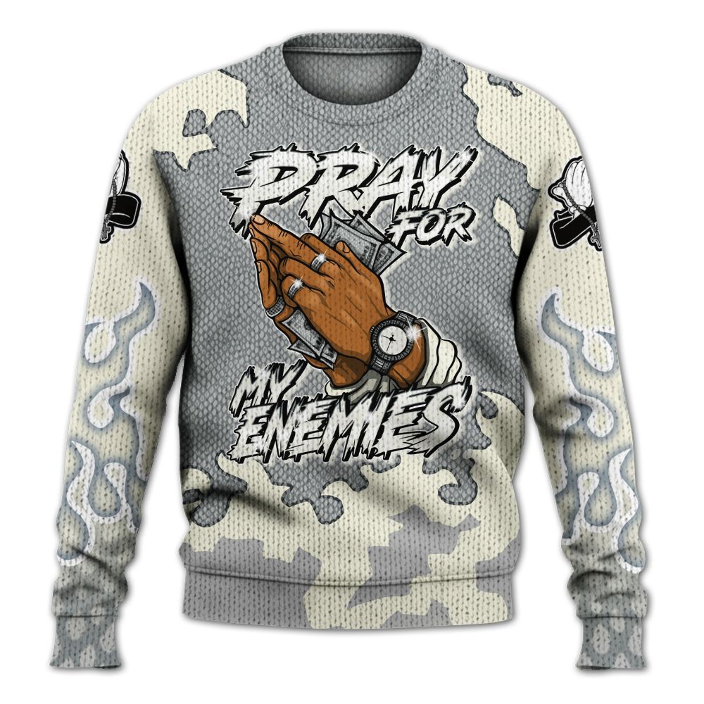 Knitted Sweater To Match Low CNY Year Of The Snake 11s - Prayed For Enemies Graphice