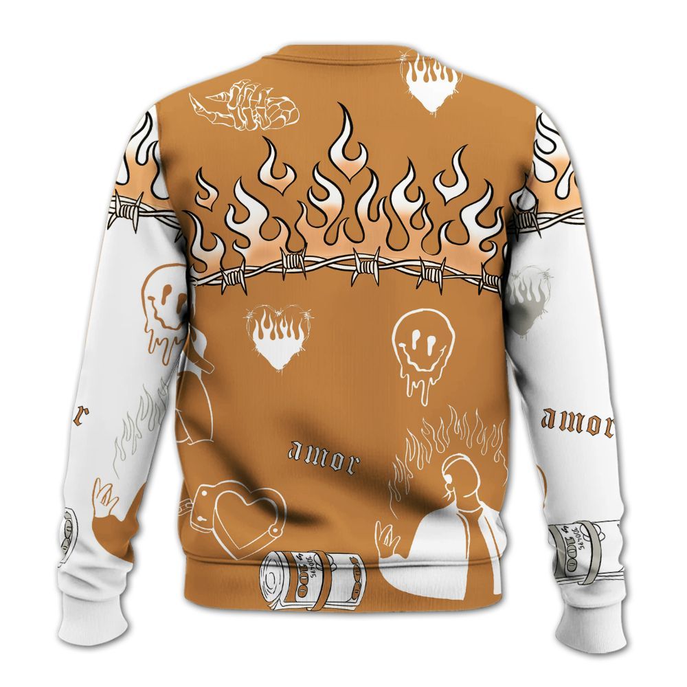 Sweatshirt To Match Dunk Low Nature Wheat Suede - Snake Trust No One All Over Print