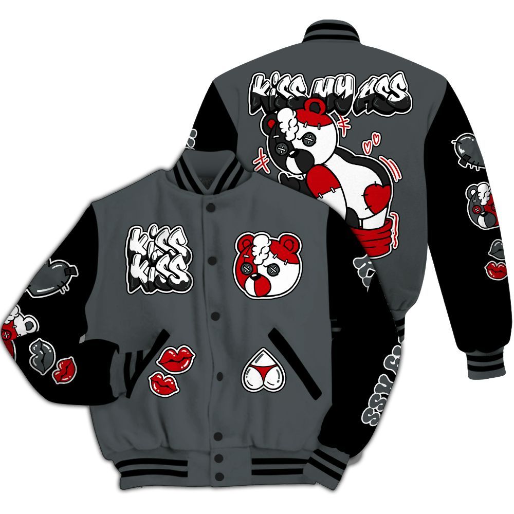 Varsity Jacket To Match Black RM Nigel Sylvester 4s - Kiss My Hugz All Over Print