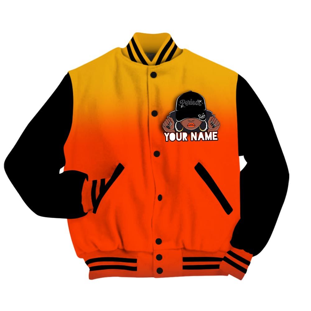 Varsity Jacket To Match J Balvin Rio 3s - Custom Name Black Girl Varsity Jacket Outfit 1505 NCT