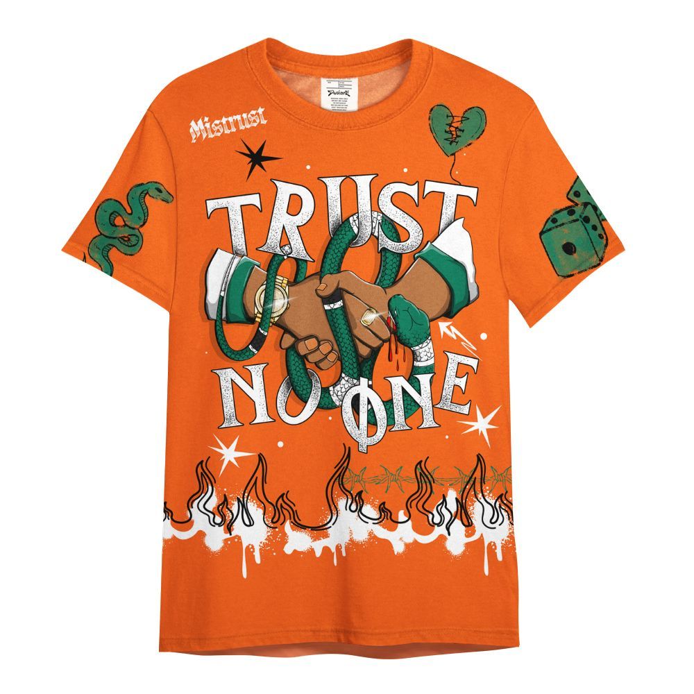 Shirt To Match SoleFly Sail Gorge Green 3s - Trust No One Snake-Bite Doodle Crayon All Over Print